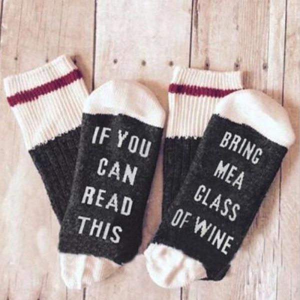 Funny Letter Printed Socks - Image 4