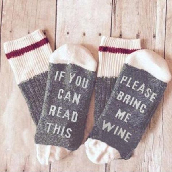Funny Letter Printed Socks - Image 3